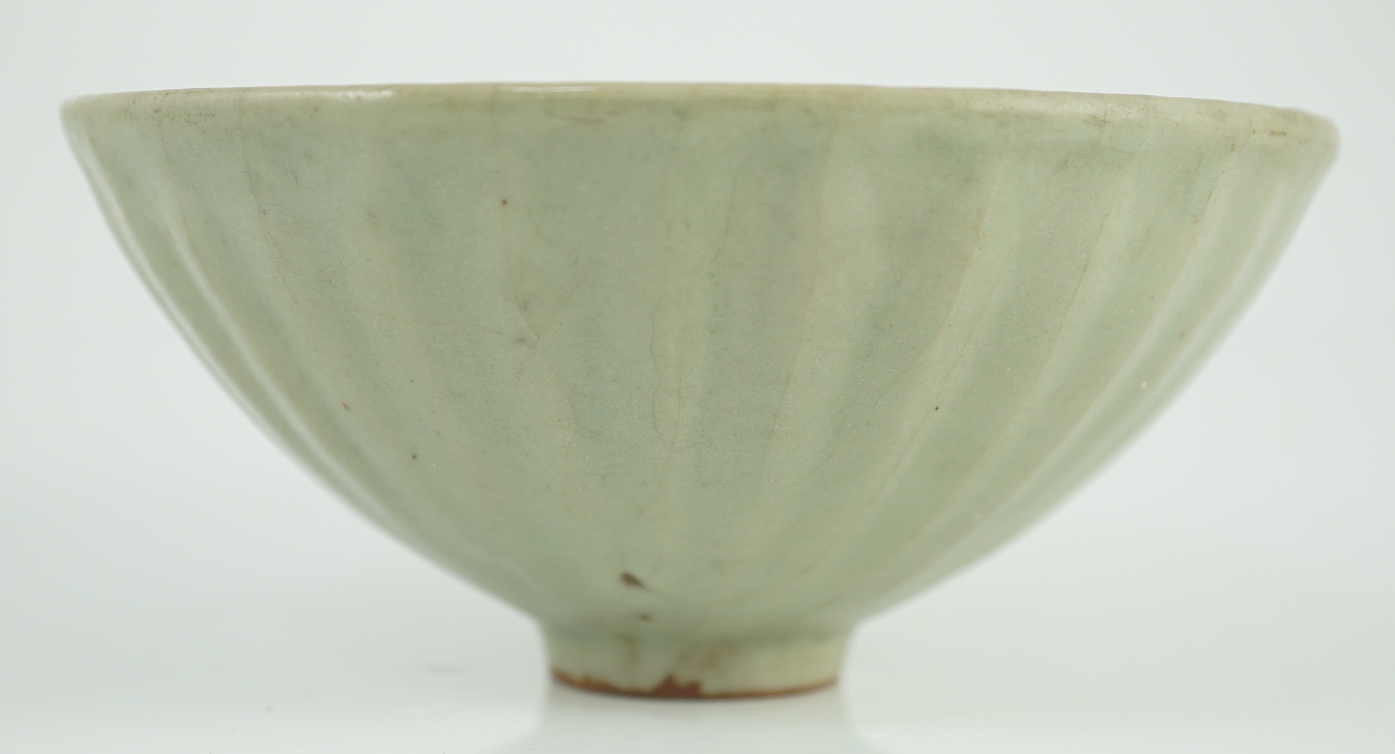 A Chinese Longquan celadon petal lobed bowl, Southern Song dynasty